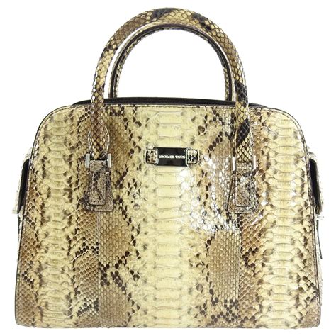 michael kors colette python bag|Michael Kors black snakeskin purse.